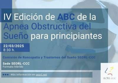 IV Edición de ABC de la Apnea Obstructiva del Sueño para principiantes
