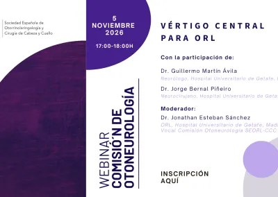 Webinar “Vértigo central para ORL”