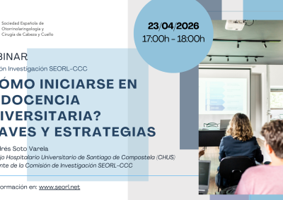 Webinar “¿Cómo iniciarse en la docencia universitaria? Claves y estrategias”