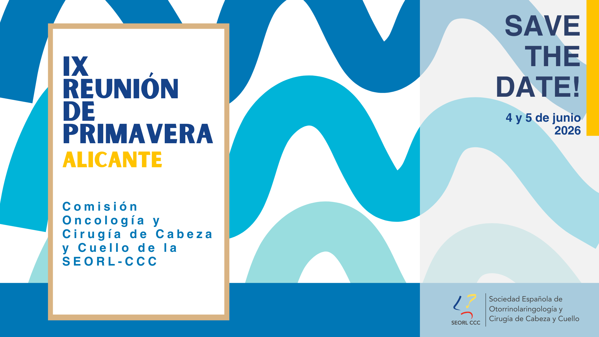 save the date_IX REUNIÓN DE PRIMAVERA ONCOLOGÍA
